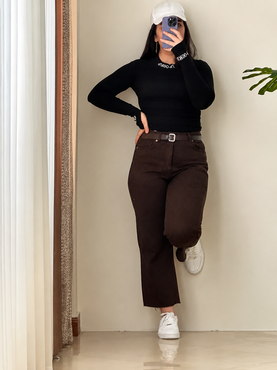 شلوار جین استریت زنانه قهوه‌ای | مدل ۰۰۷